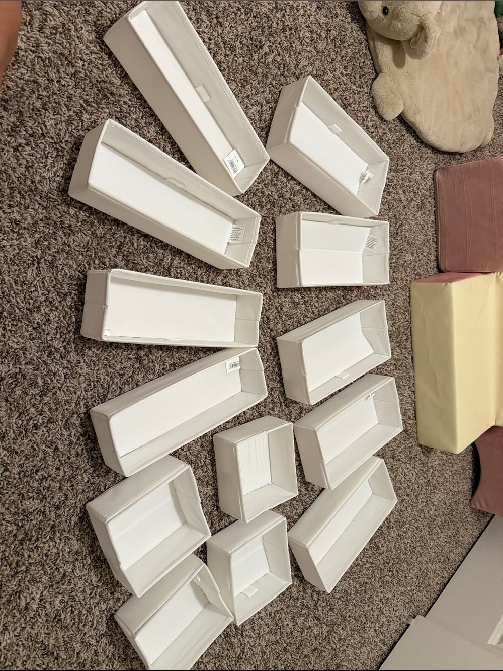 White Drawer Organizer Bins - Multipurpose Home Storage